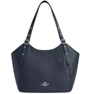 Coach Meadow Black Leather Tote Bag
